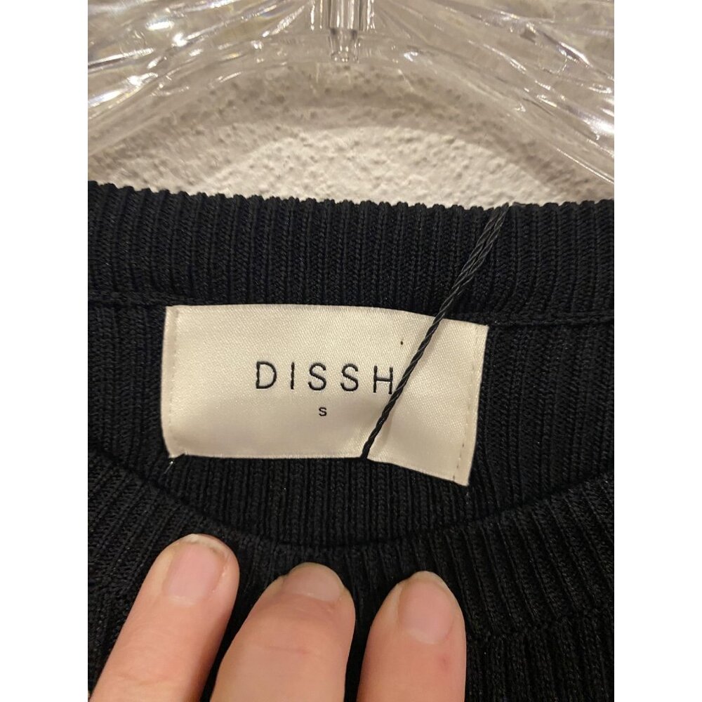 DISSH Madison Black Contrast Jumper Pant Set Womens Small Knit Ribbed Two Piece - Picture 3 of 13